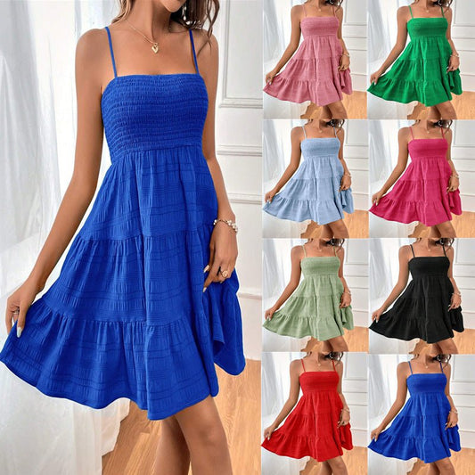 Summer Square-collar Beach Dress