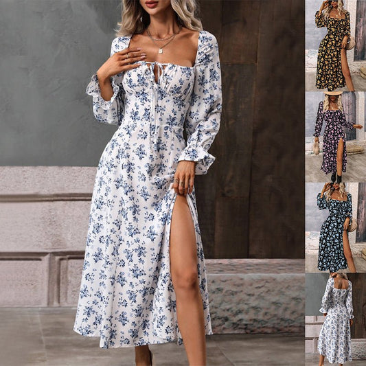 Floral Print Long Sleeve Dress