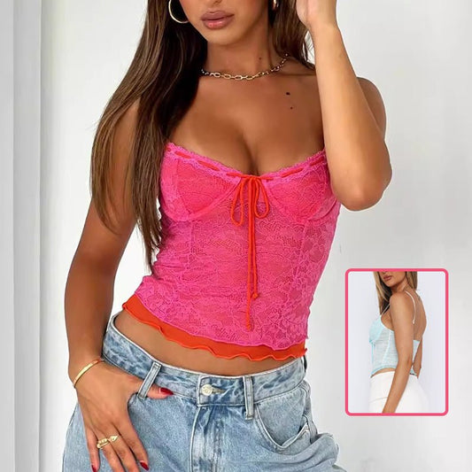 Sexy Lace Camisole Backless Vest