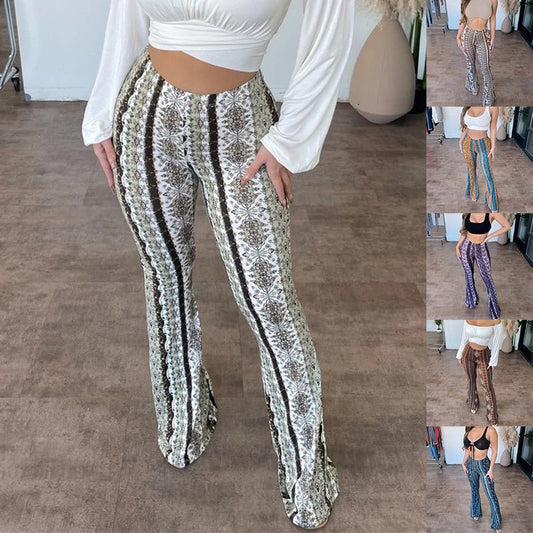 Slim Fit Sexy Print Women's Pants