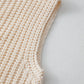 White Solid Textured Knit Side Pockets Buttoned Sweater Vest
