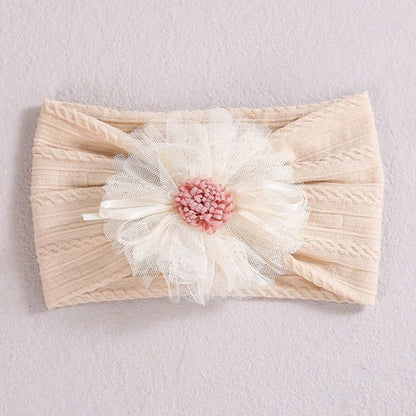 Baby Lace Floral Elastic Cotton Headband